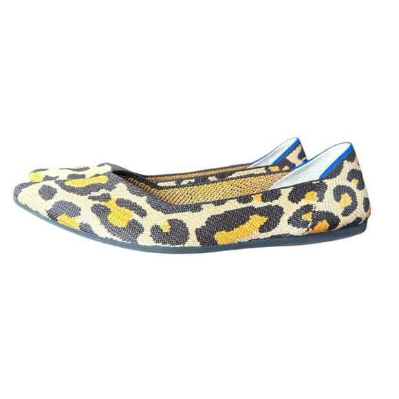 Rothys The Point Women's Size 10 US Big Cat Print Pointed Toe Slip On Flat Shoes - Picture 10 of 13